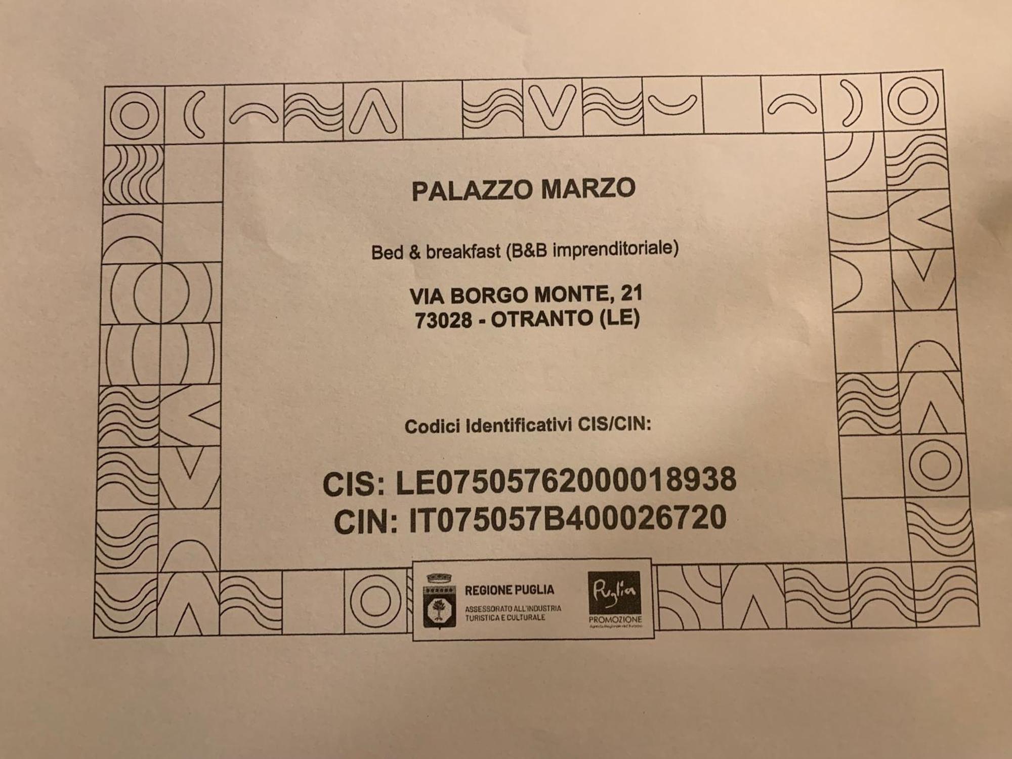 أوترانتو B&B Palazzo Marzo المظهر الخارجي الصورة